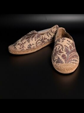 Isabel Marant Etoile Beige Espadrilles w/ Brown and Rust Paisley Size 9/40